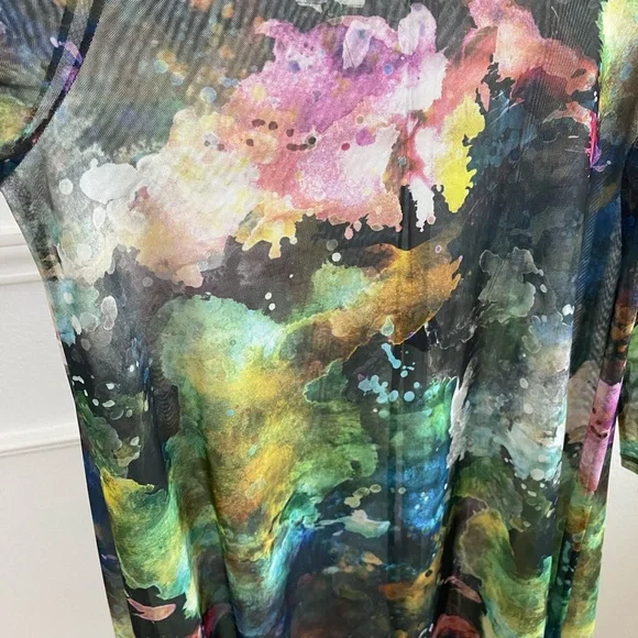 Multicolor Abstract Long Sleeve Top / Dress - Picture 3 of 7